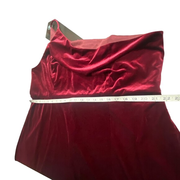 After Six 1556 Size 24 plus Velvet Long Maxi Dress Cabernet Burgundy - Picture 5 of 8